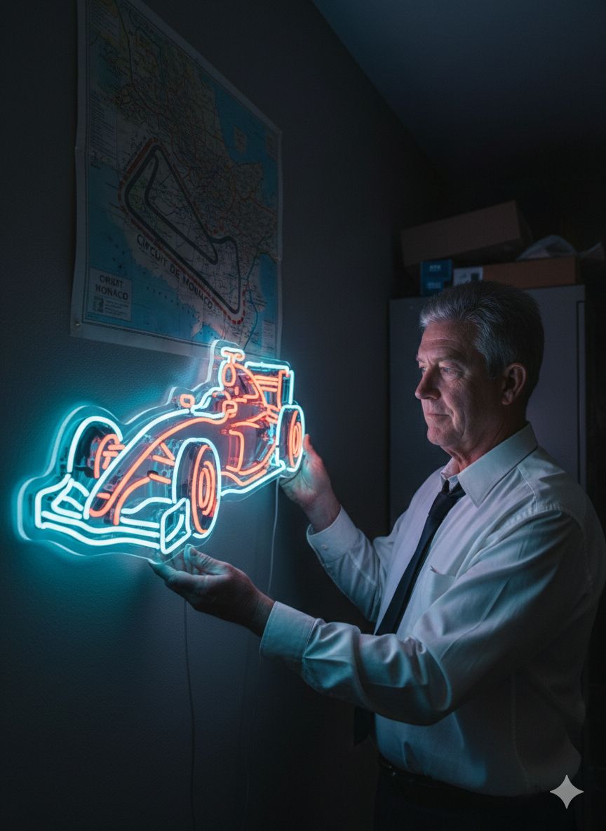 Racing Car Neon Sign